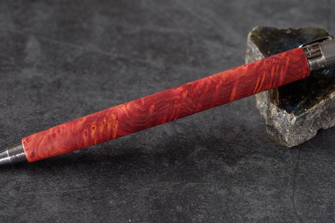 PG5木軸カスタム0182　高村杢工房 製図用シャープペンシル　紫杉(紫紅杉)瘤