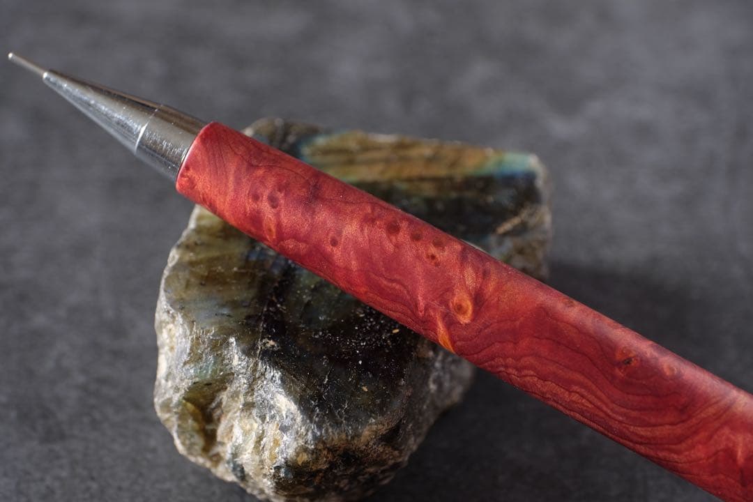 PG5木軸カスタム0182　高村杢工房 製図用シャープペンシル　紫杉(紫紅杉)瘤