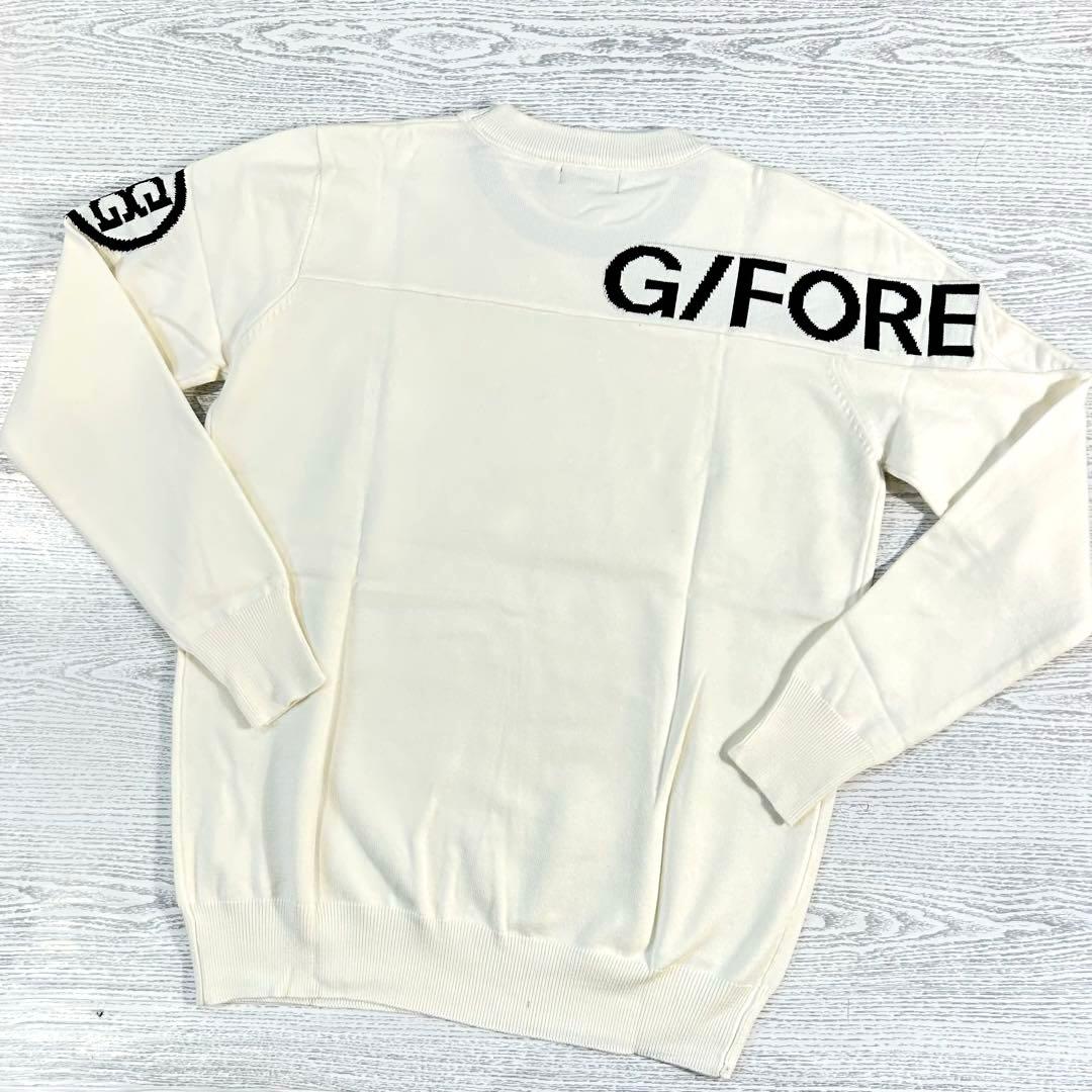 G/FORE ジーフォア　ロゴデザイン　クルーネックセーター　サイズL