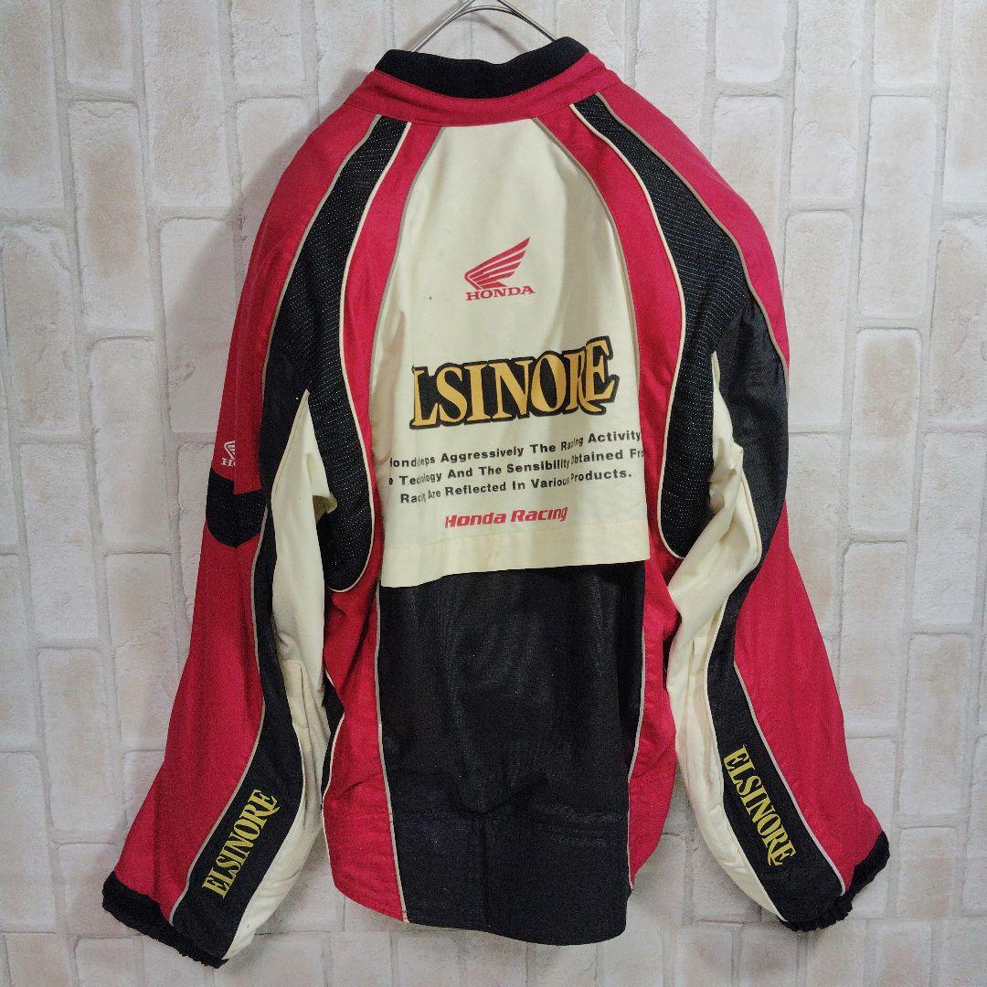 ホンダ　レーシングジャケット　ワッペン　黒　赤　プロテクター