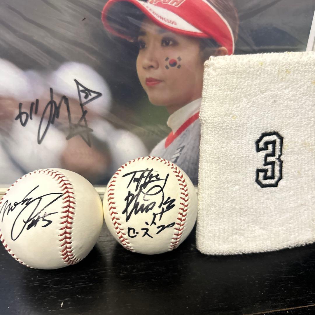 近鉄バッファローズOB中村紀洋、タフィーローズ直筆サインボール
