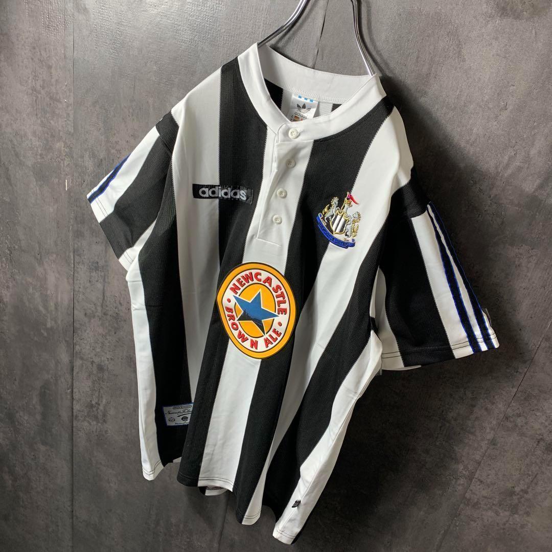 【★ニューカッスル】 アディダス サッカー 95年 レトロ ユニフォーム 2XL