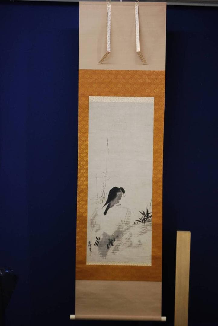 模写/狩野安信/叭可鳥図/布袋屋掛軸HD-223