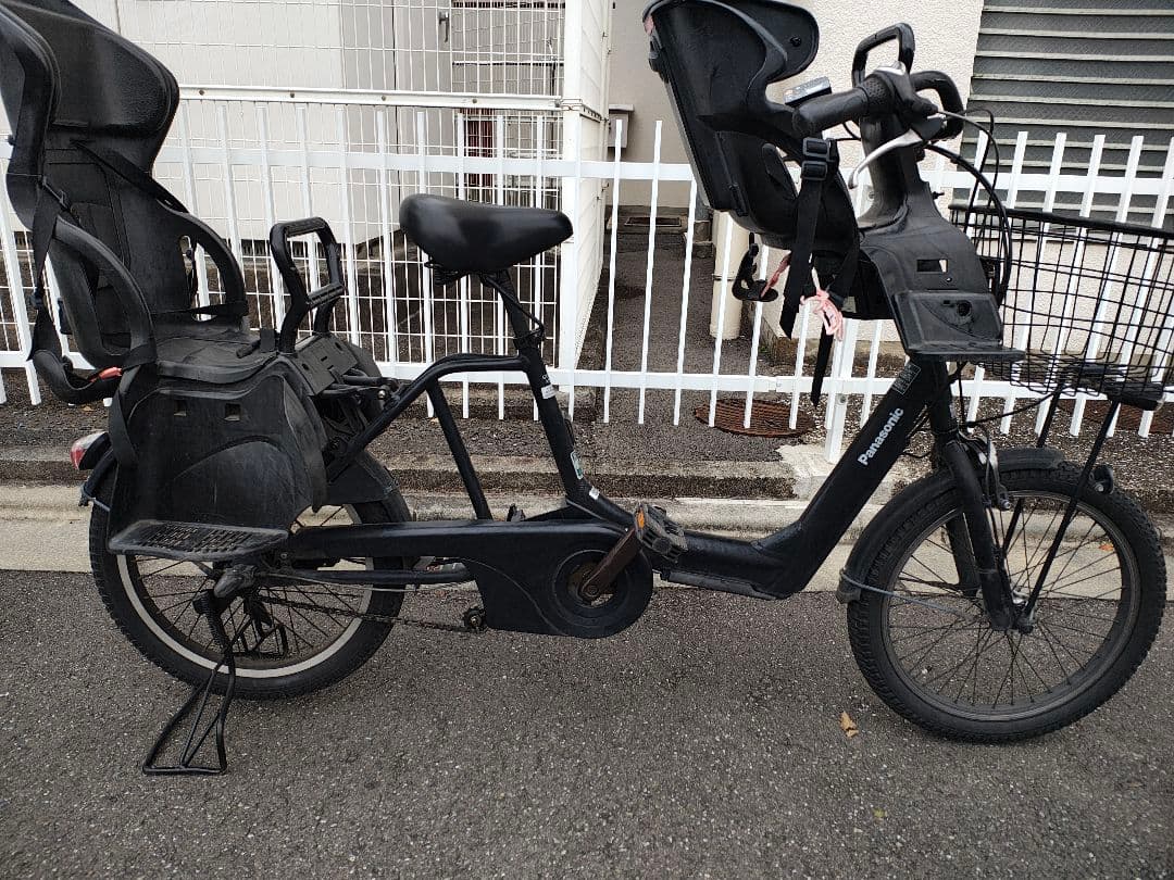 電動自転車　パナソニック　Panasonic 黒　ブラック　子供乗　26インチ