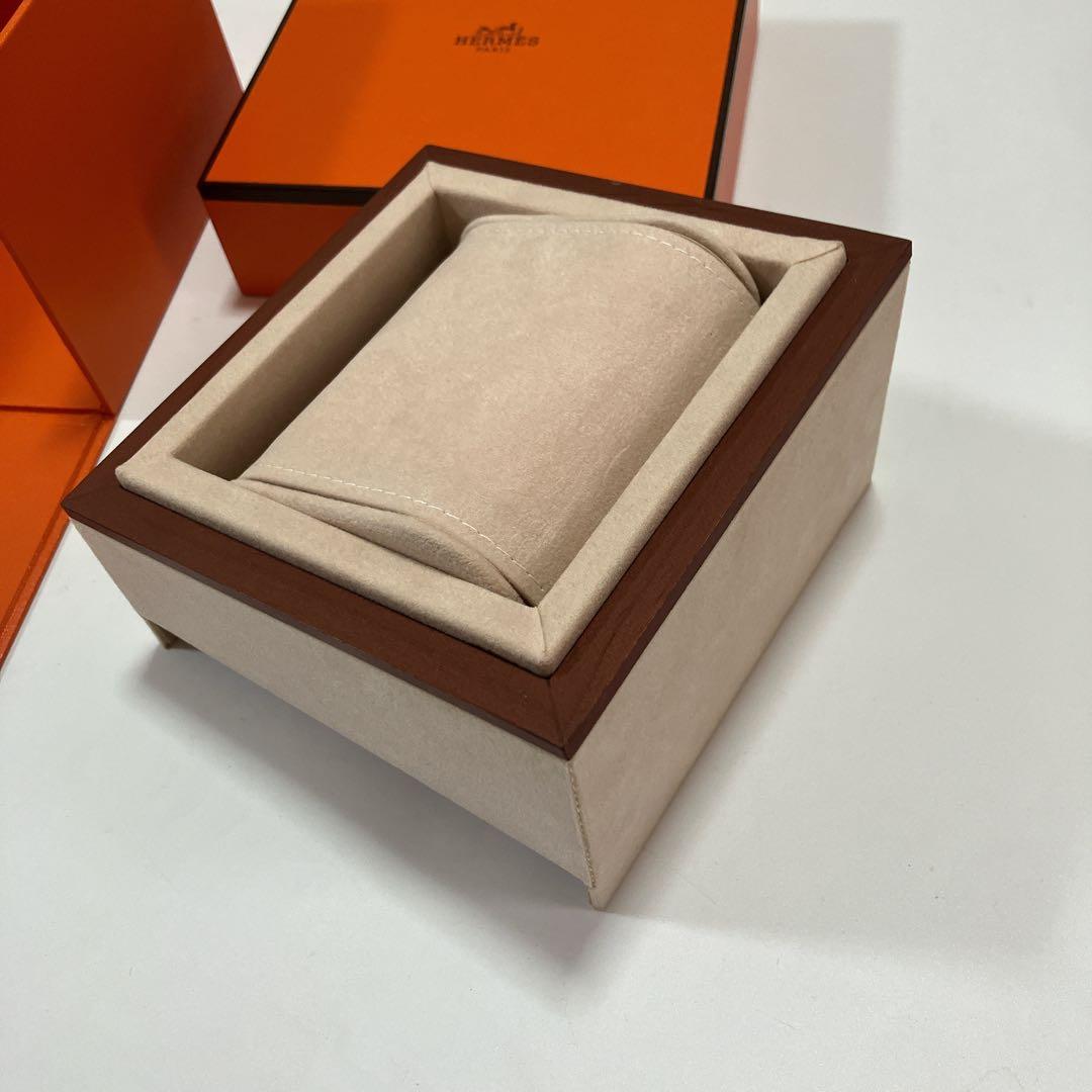 美品　エルメス　時計ケース　空箱　木製