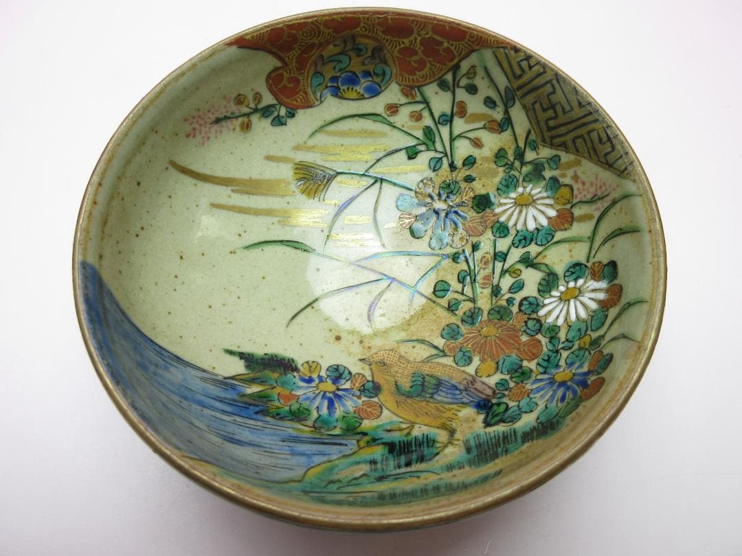 時代物 九谷 庄三 鶉紋 小鉢 7客 TN 87 70816