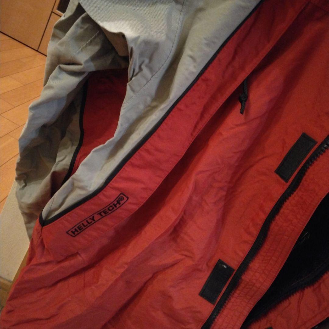 スノーボードウェア 赤/グレー フード付き　HELLY HANSEN上下セット