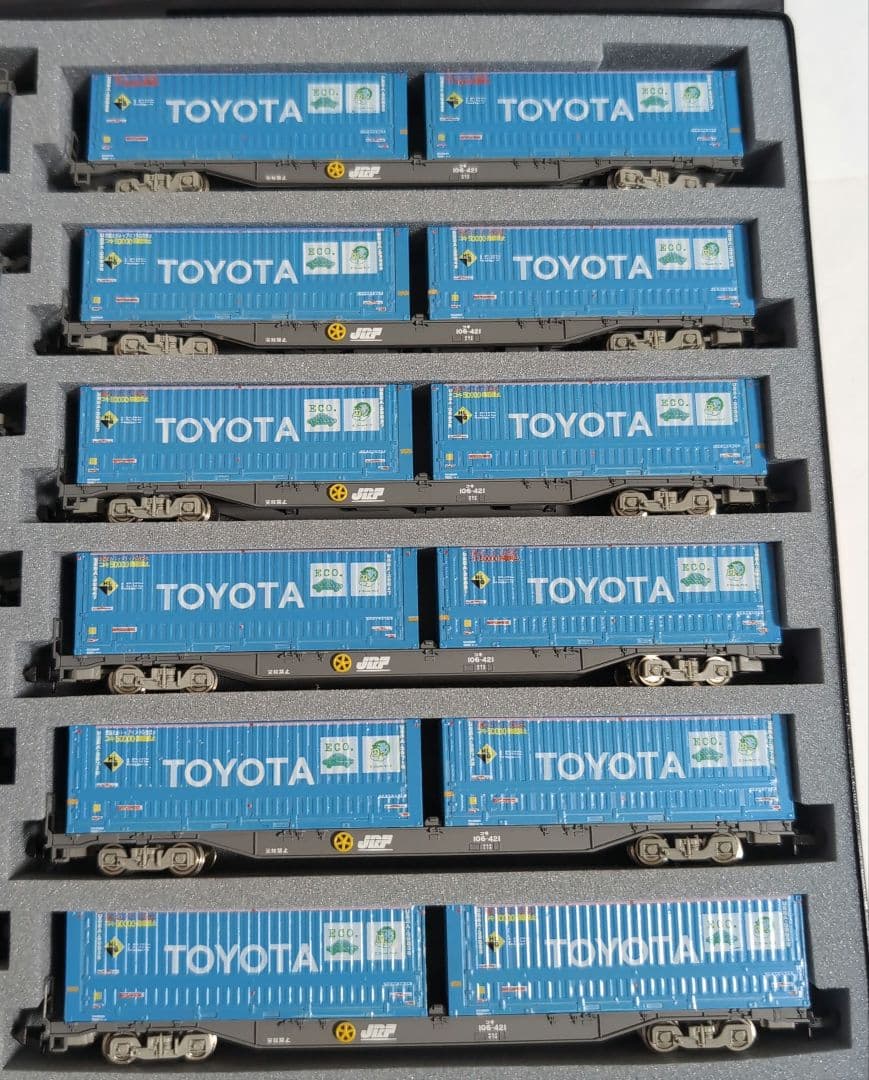 KATO EF66-27　トヨタコンテナ塗替品　コキ20車+4車　中古品
