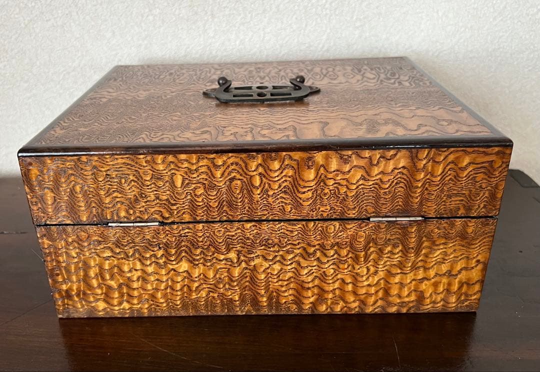 アンティーク木箱 小物収納 美木目