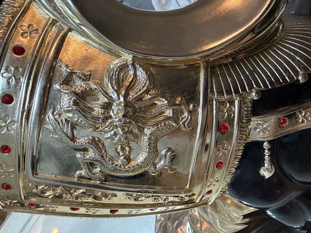 黒金の馬の彫刻 オブジェ　馬