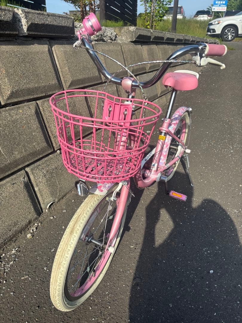メゾピアノ　幼児用自転車 前部バスケット付き　18インチ　札幌市内引き取り希望
