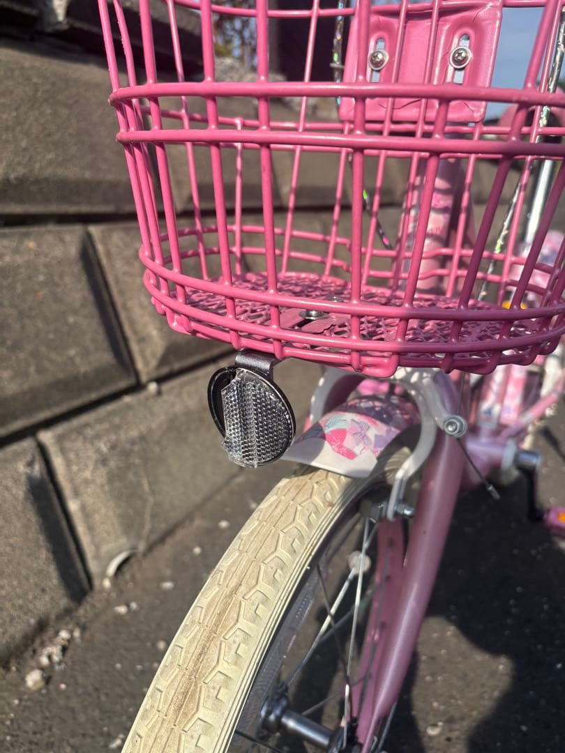 メゾピアノ　幼児用自転車 前部バスケット付き　18インチ　札幌市内引き取り希望