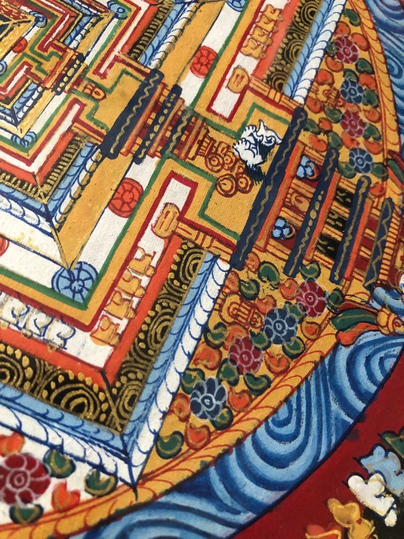 マンダラ タンカ 仏画 肉筆　サイン有り