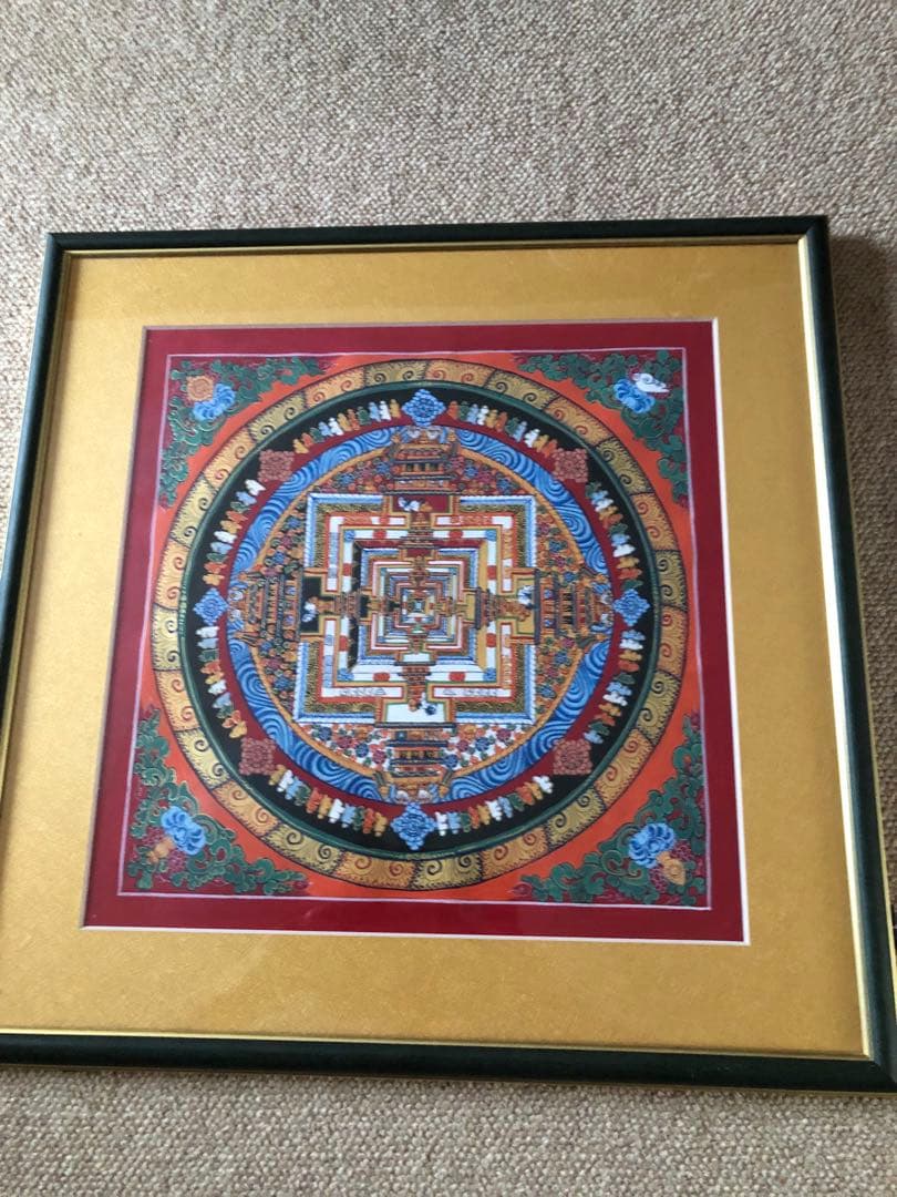 マンダラ タンカ 仏画 肉筆　サイン有り