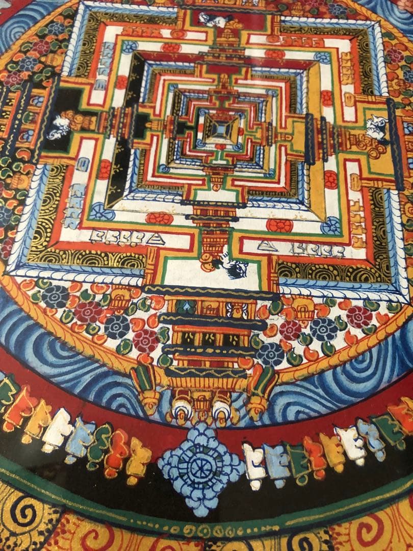 マンダラ タンカ 仏画 肉筆　サイン有り