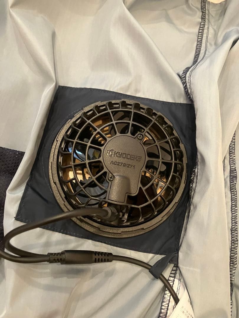 ムータマリン　空調服ベスト　サイズ5ネイビー×ホワイト