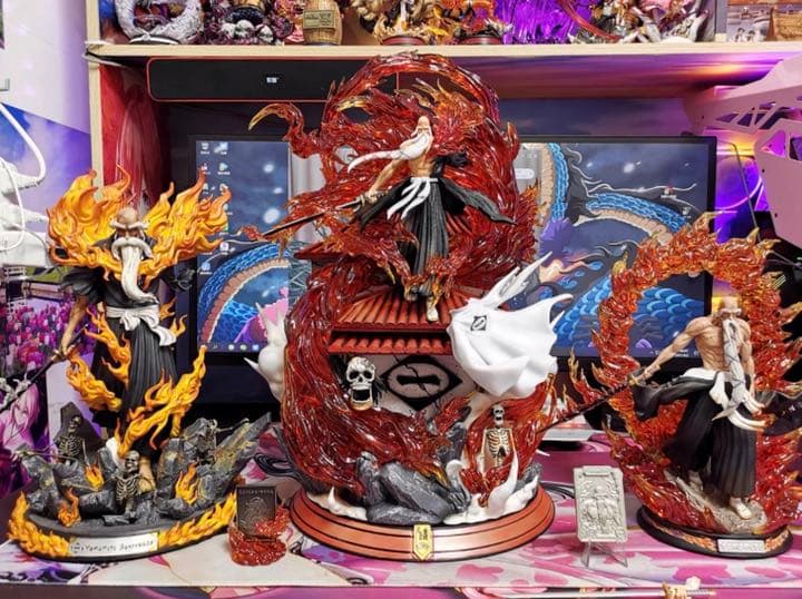 BLEACH 黒衣少年図   山本元柳齋重國ガレージキット ガレキ スタチュー②