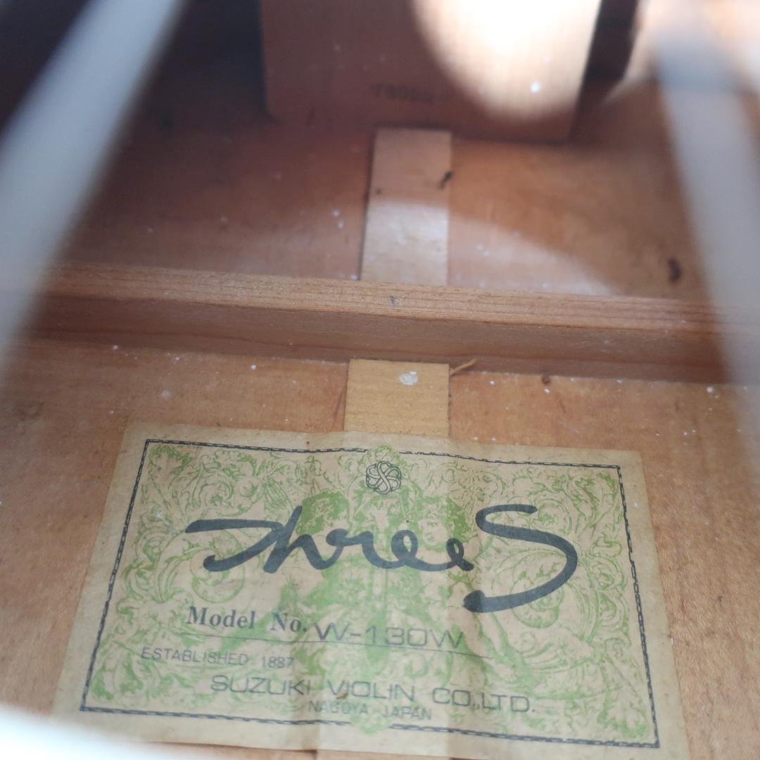 ThreeS W-130W アコースティックギター ホワイト ケース付