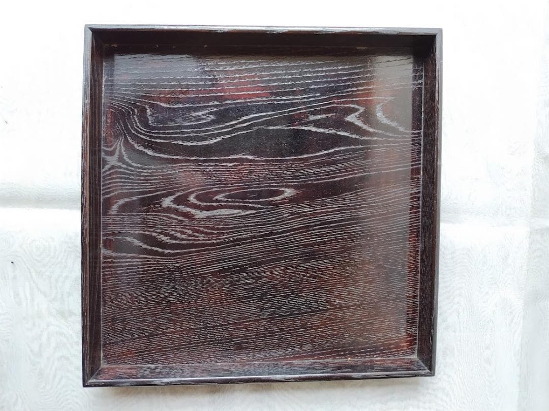 【当時物】大正　木製　角盆　会席膳　お膳　拾客揃　収納木箱付　骨董