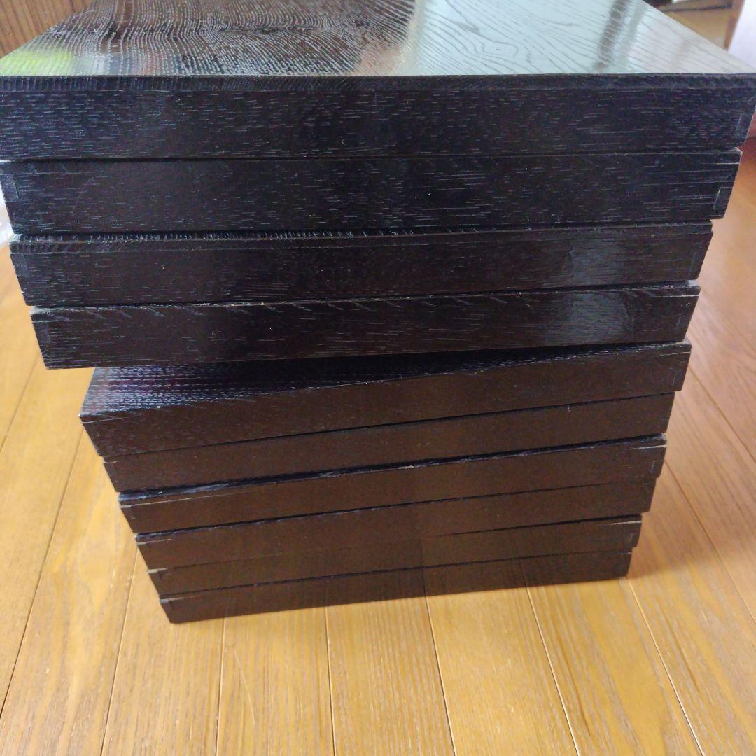 【当時物】大正　木製　角盆　会席膳　お膳　拾客揃　収納木箱付　骨董