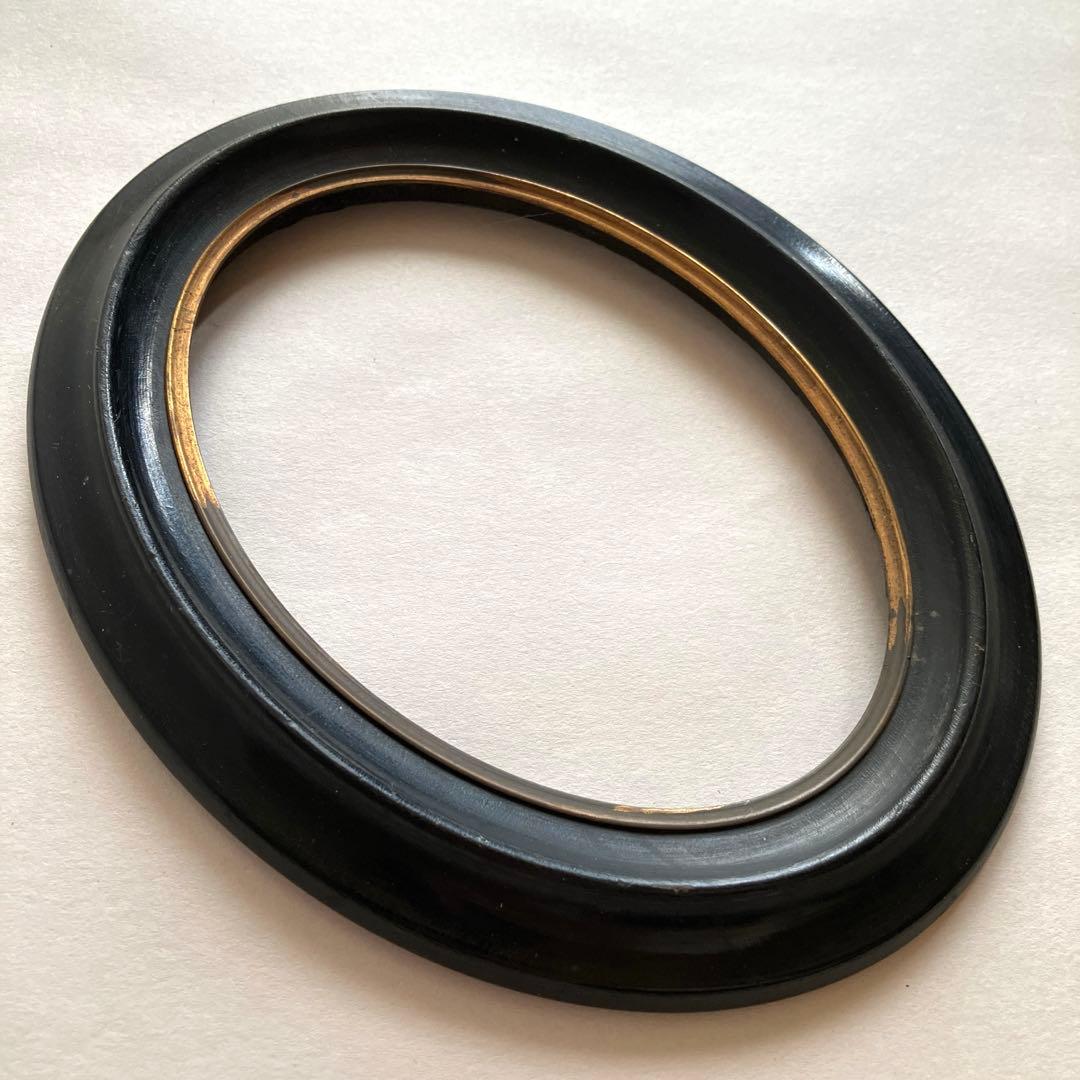 フランス アンティーク ナポレオンⅢ世 木製オーバルフレーム:b