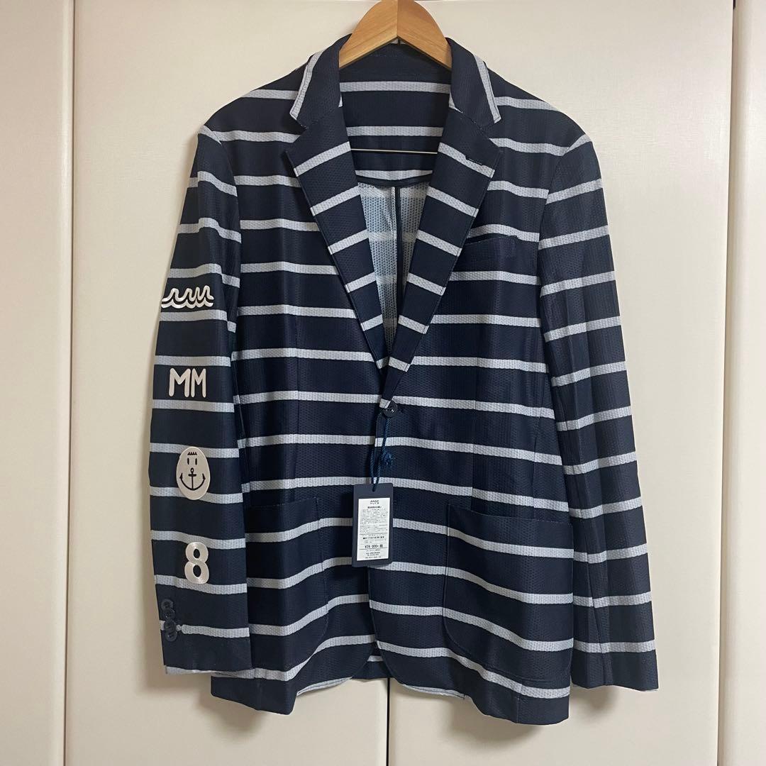 ★新品　ムータ　muta marine ジャケット　ネイビー　ボーダー　M