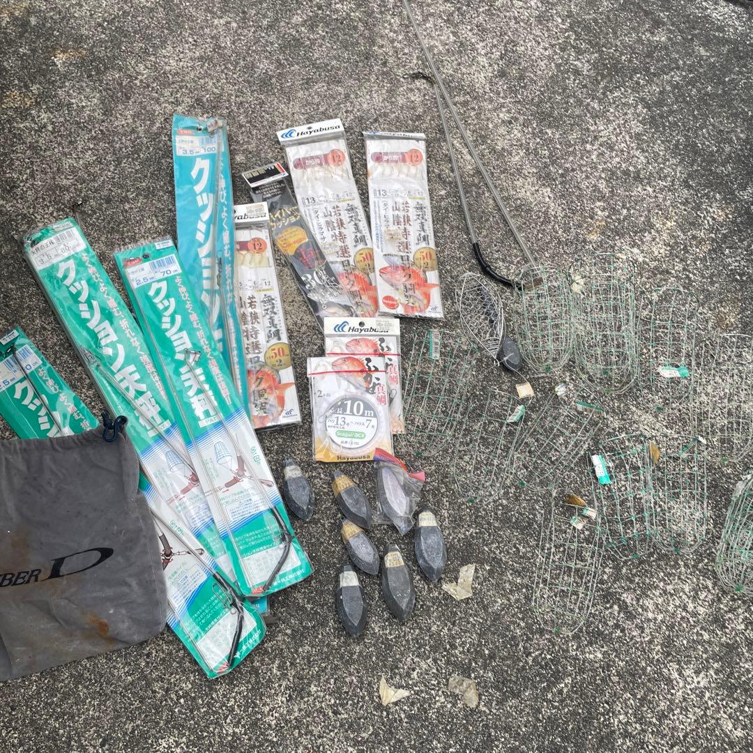 船釣りセット　電動リール　竿　仕掛け　カゴ　オモリセットです。