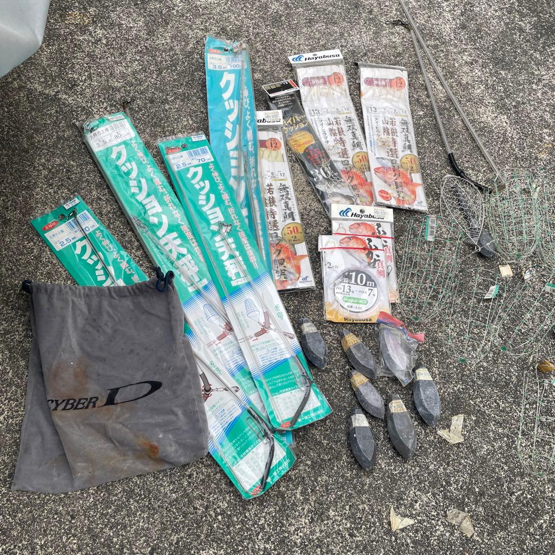 船釣りセット　電動リール　竿　仕掛け　カゴ　オモリセットです。
