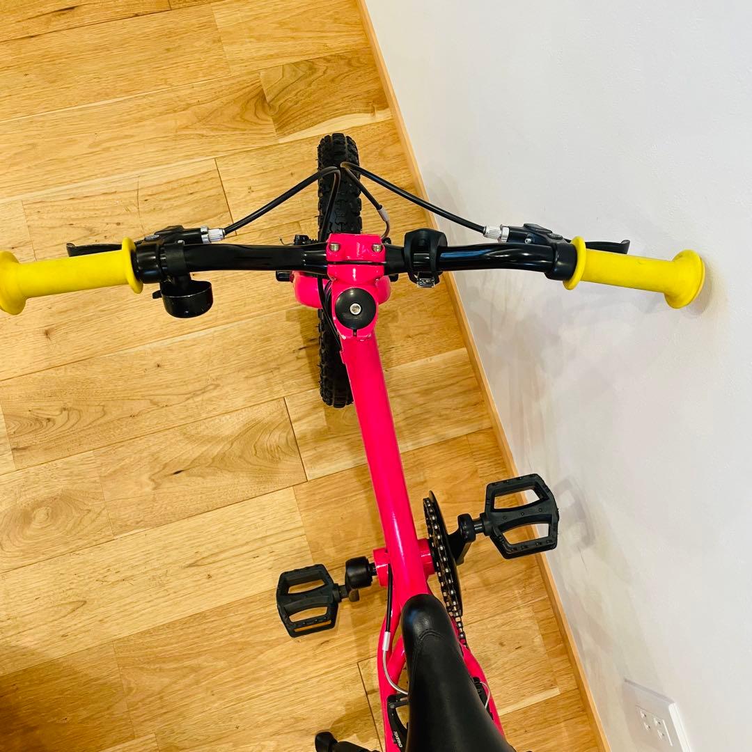 良品 ヨツバサイクル プラムピンク 14インチ キッズ 自転車 タイヤ