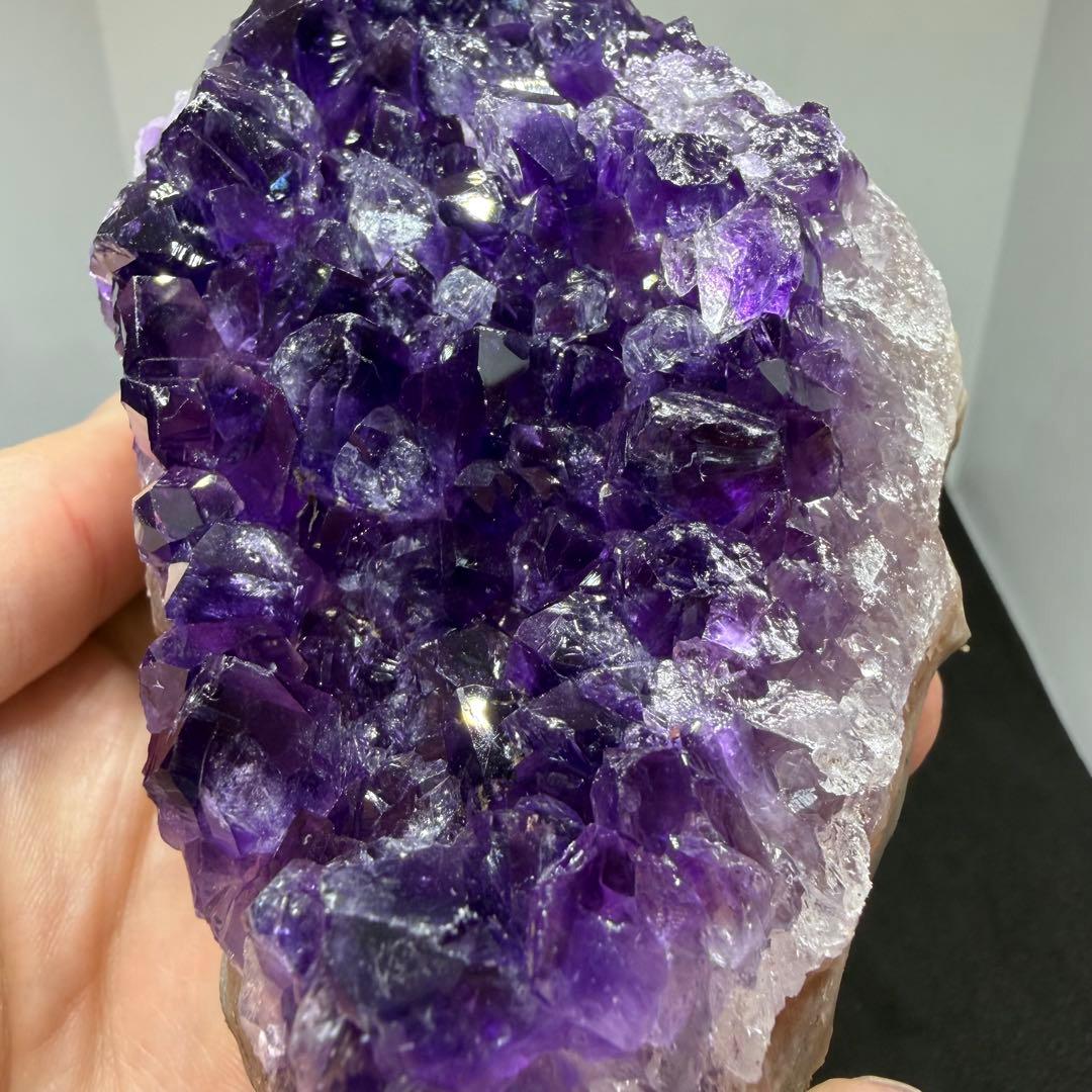 305 天然石 アメジスト クラスター 【台座付き】