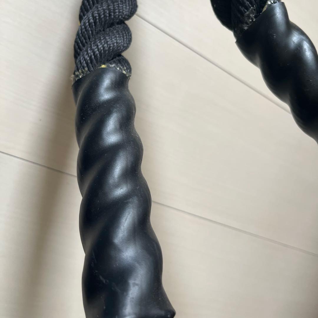 トレーニングロープ 約3m φ34黒と黄色