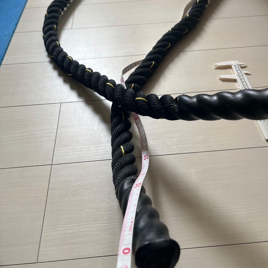 トレーニングロープ 約3m φ34黒と黄色