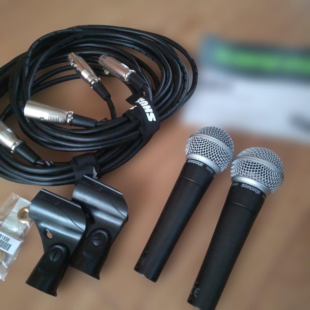 SHURE SM58 2本セット ケーブル付