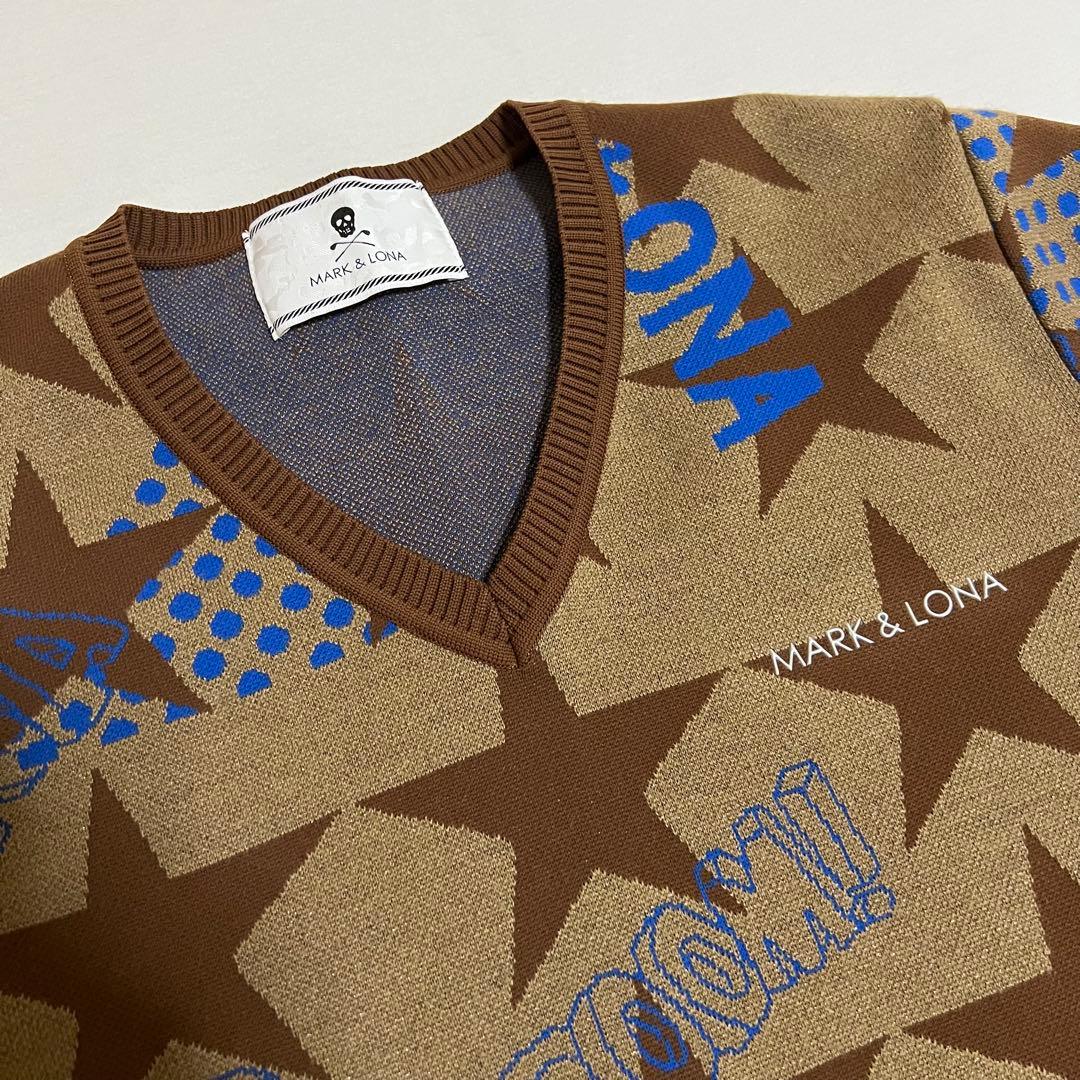 美品　MARK & LONA Vネックセーター　ゴルフウェア　Lサイズ