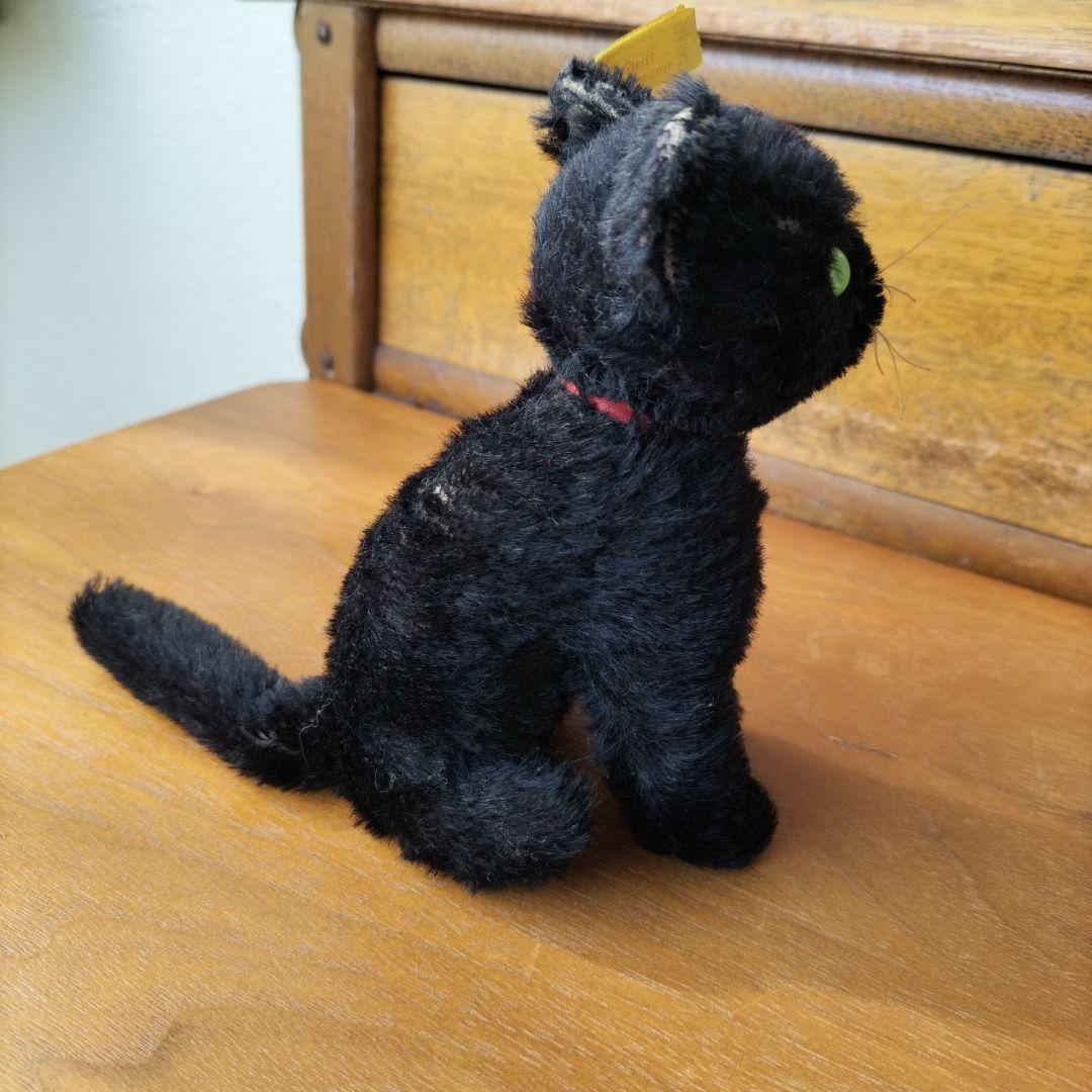 ビンテージ　シュタイフ　kitty キャット　黒猫