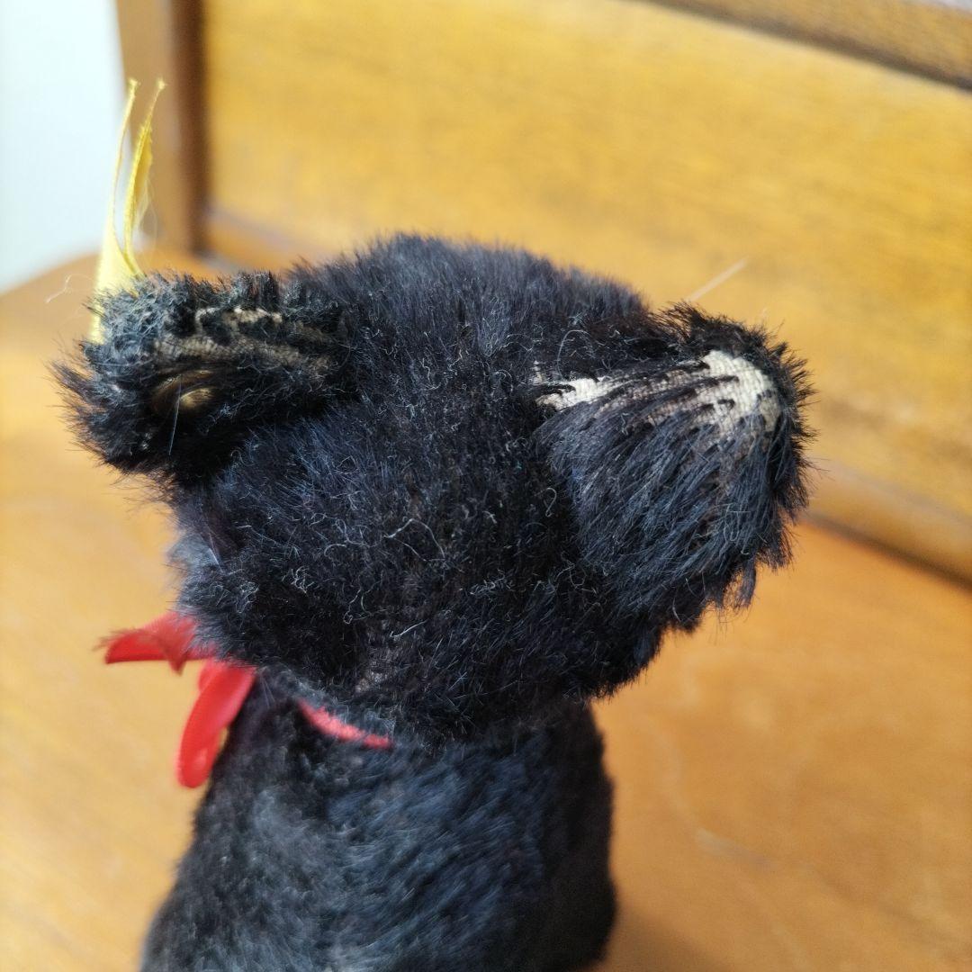 ビンテージ　シュタイフ　kitty キャット　黒猫