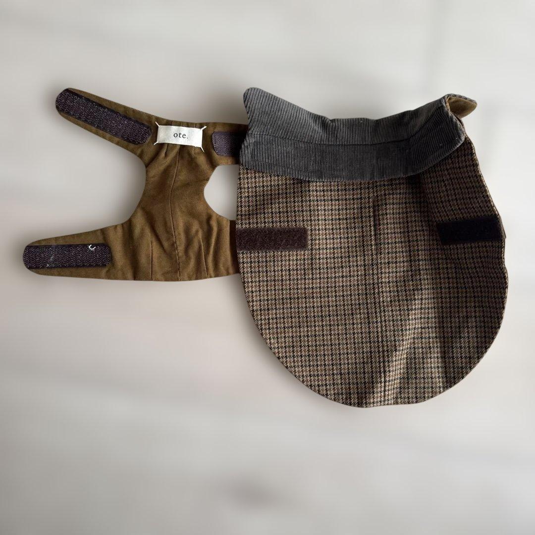 ote リバーシブル　トレンチコート　犬コート　オシャレ