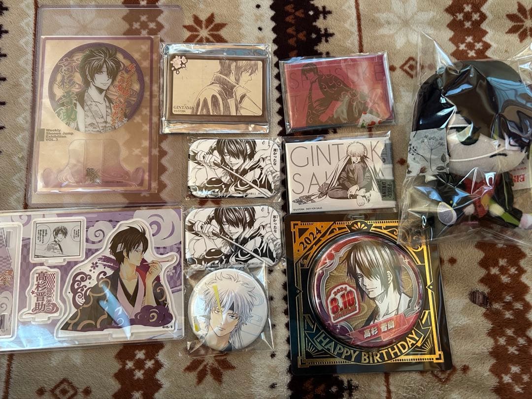 【希少！バラ×】銀魂缶バッジ+高杉ちまりんず+高杉ファン感謝デー+アクスタセット