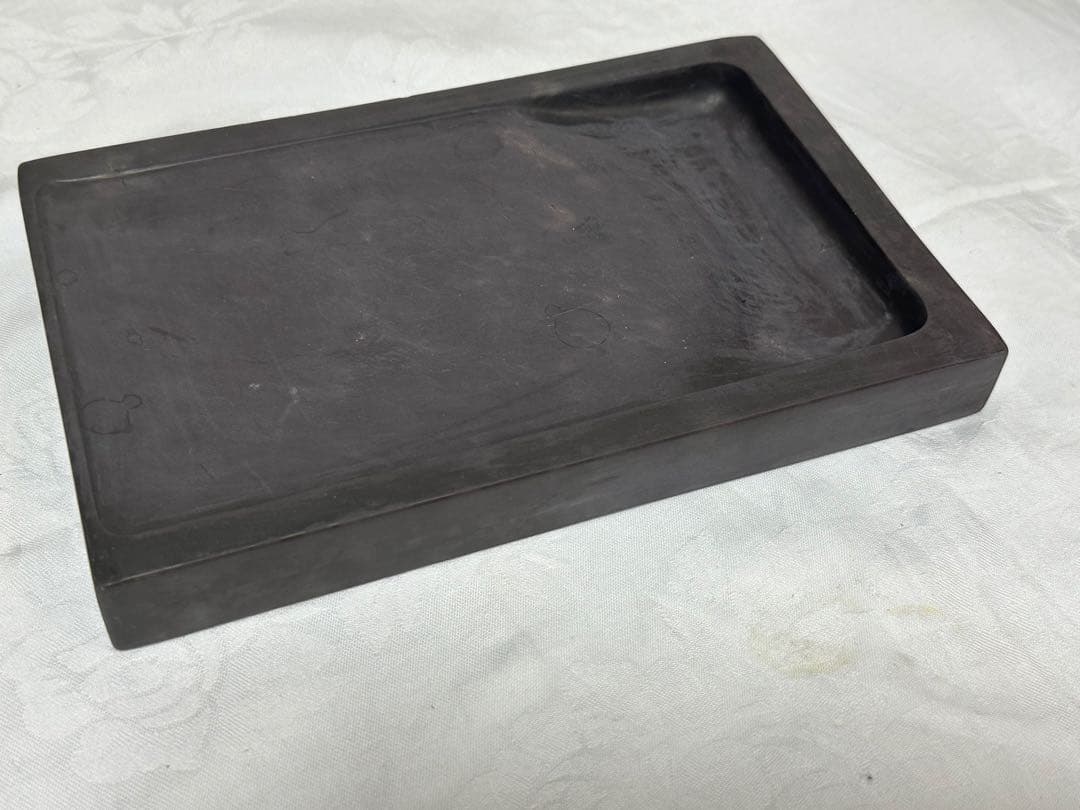 端渓硯　唐木箱　素朴な硯