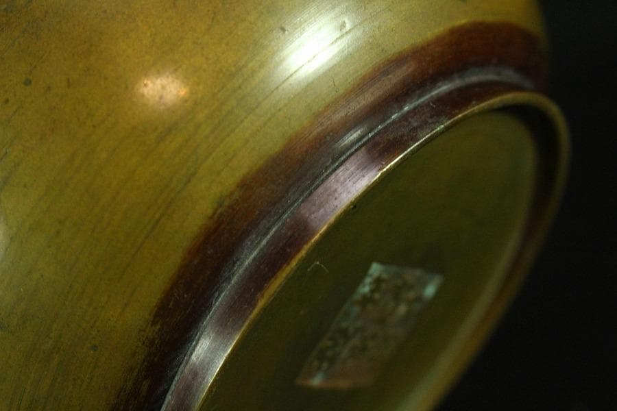 古銅 大明宣徳年製 饕餮紋 二件(K-ZC785)