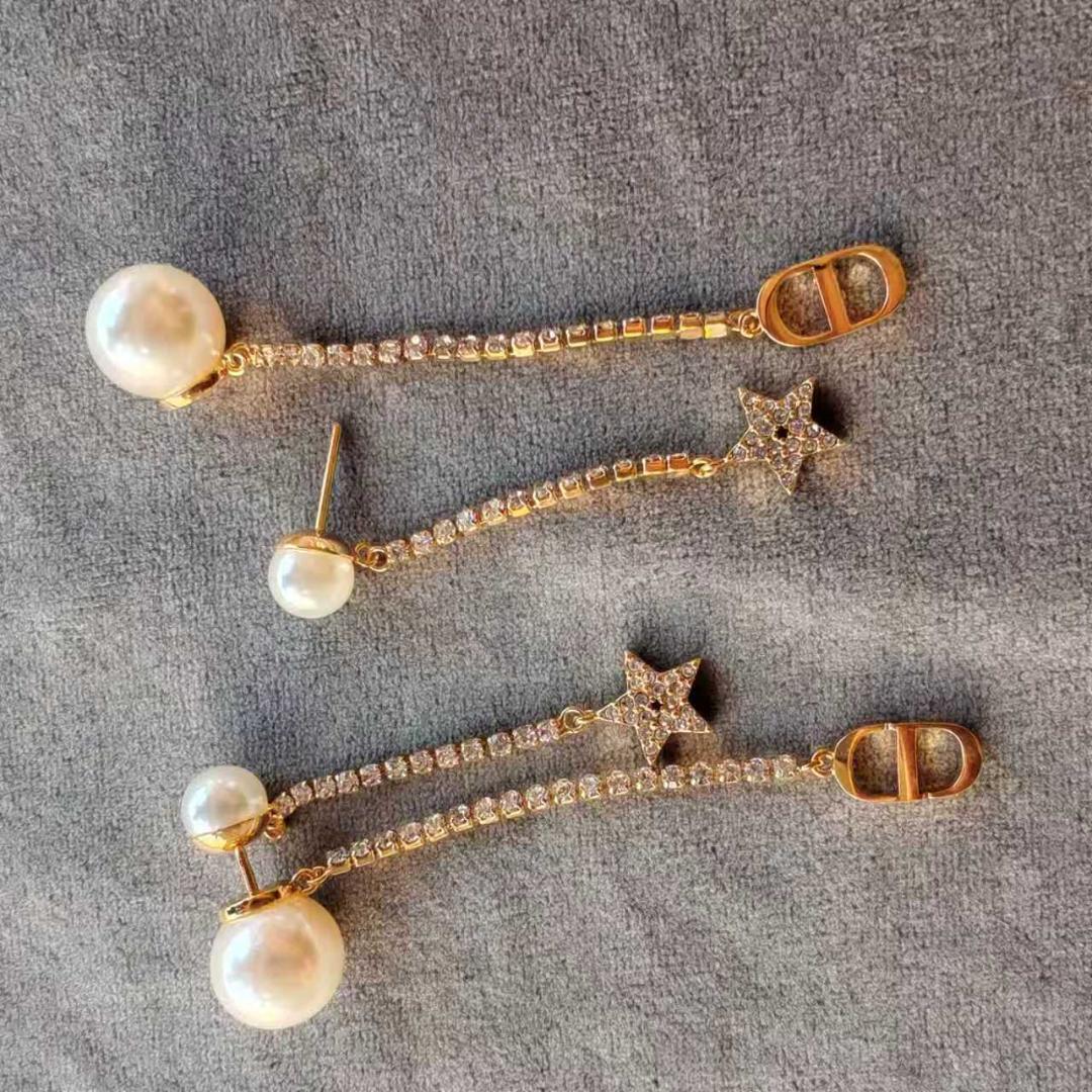 ピアス ロング ゴールド CDチャーム スター