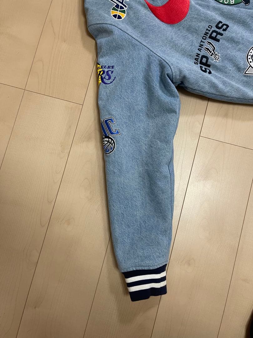 美品！シュプリームSupreme×NIKE NBA デニムスタジャンブルゾン　M