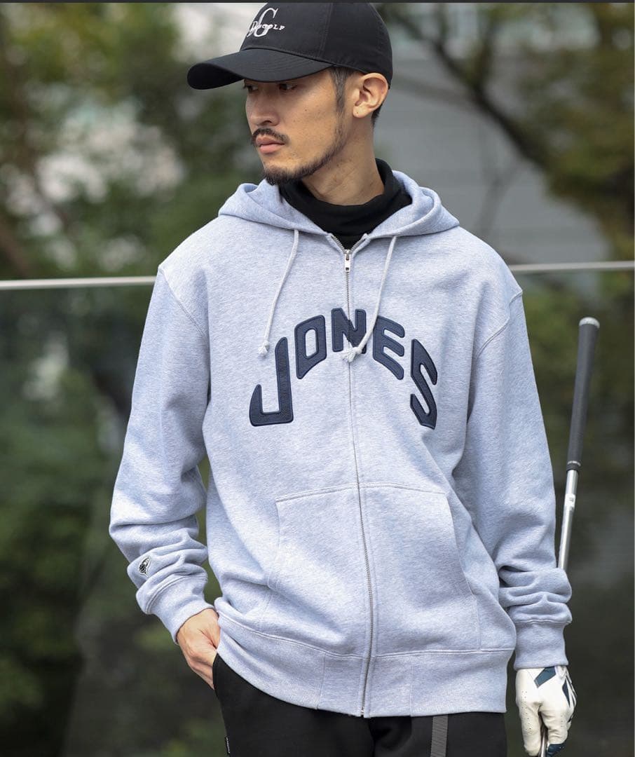 【別注】JONES / フロント刺繍 フルジップフーディー