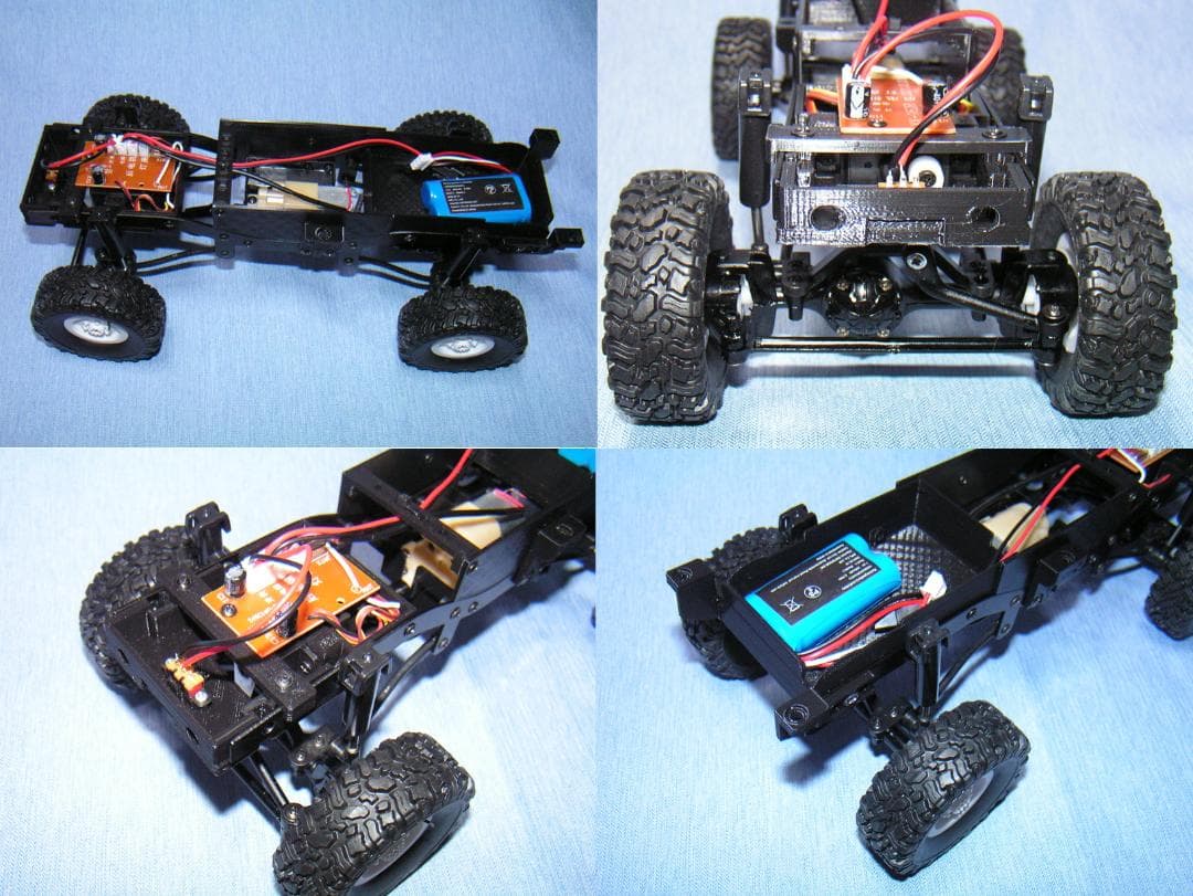 WPL D12 白 4WD化 (WPL JAPAN C14を使用)