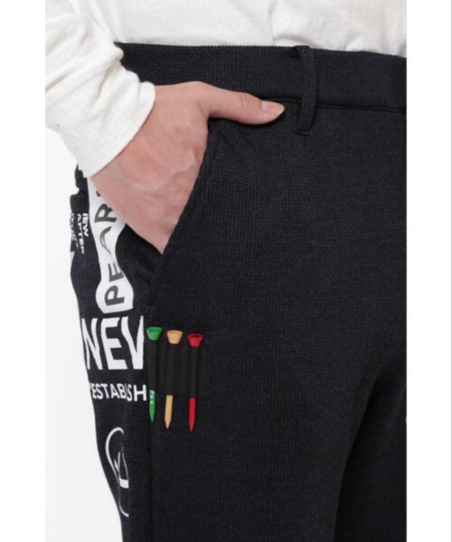 PEARLY GATESセーターフリース メランジ ジョガーパンツ