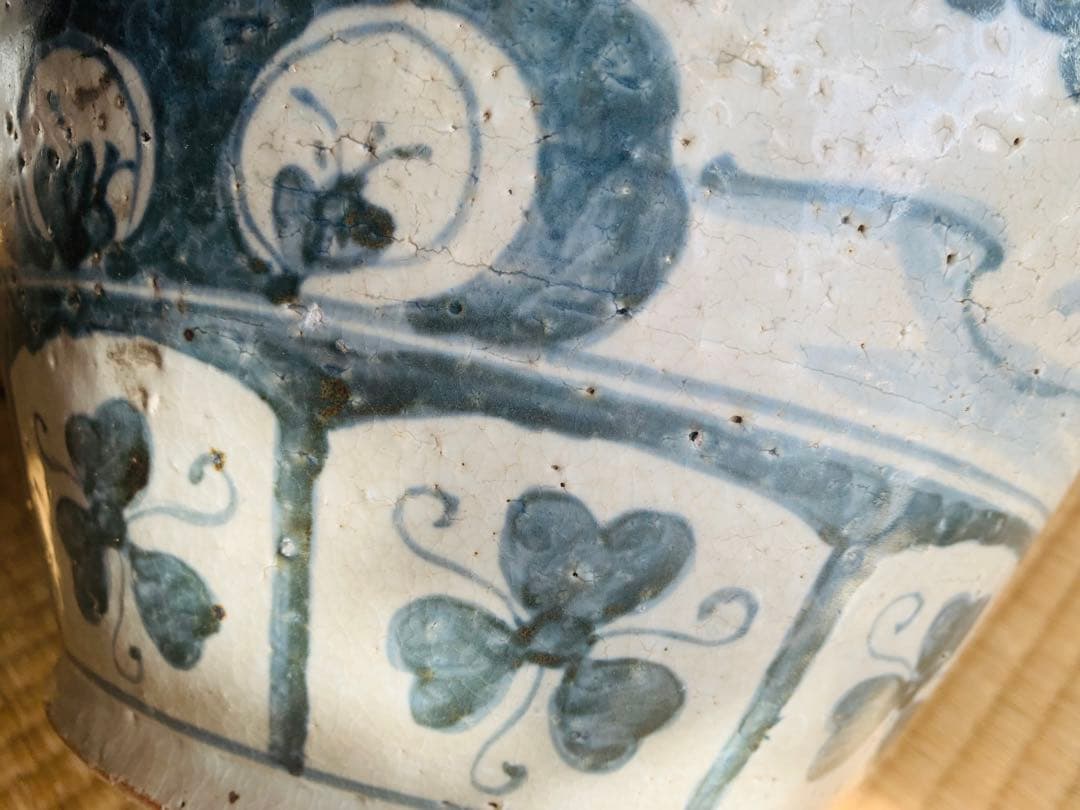 中国明時代早期染付大缶