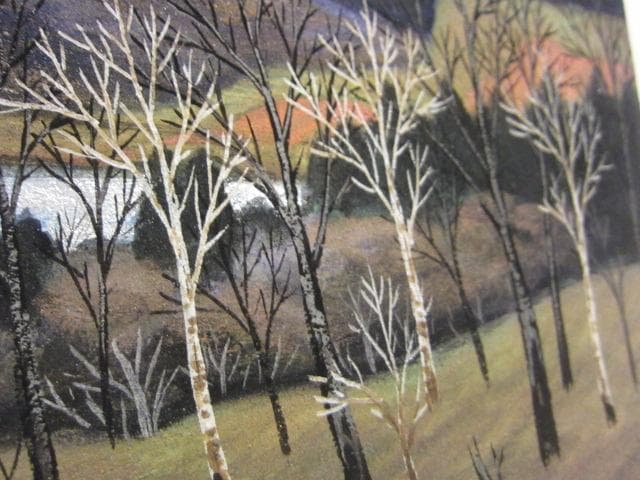 鑑定済み　真作　日本画巨匠　杉原元人画伯　豪華プラチナ箔　風景画　油絵