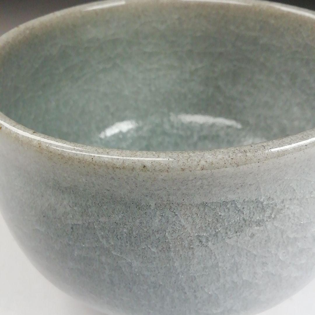 Ｔ４１３　茶碗　『白石釉　茶碗』『清水正 作』　共箱　抹茶碗　茶道具