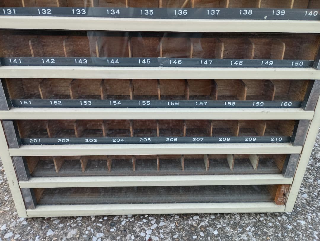 4255）糸販売木製ケース　　手芸 店舗什器 昭和レトロ