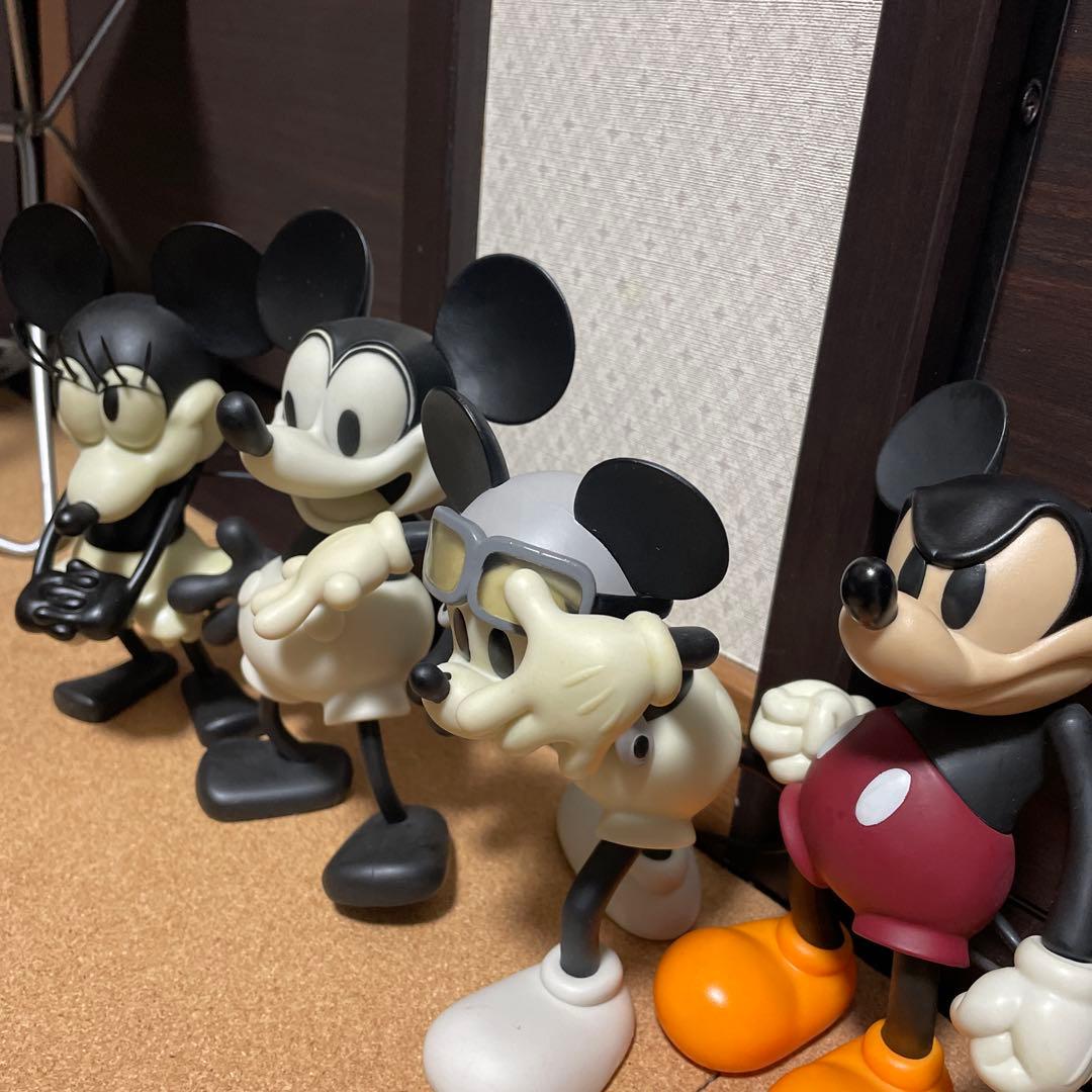 メディコムトイ‼️ミッキーマウス ミニーマウス フィギュア 4体セット‼️オールド‼️